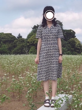 「ダニエルウェリントン」｜「アイテム（ワンピース/ドレス）」を使った、amiさん（レディース・156cm）の春コーディネート