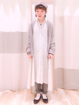 「Samansa Mos2（サマンサ モスモス）のアイテム（イヤリング）」を使った、みなも (･×･)さん（レディース・152cm）の冬コーディネート