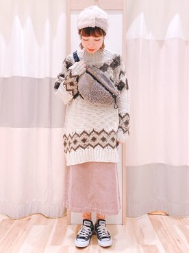 「Samansa Mos2（サマンサ モスモス）のアイテム（コインケース）」を使った、みなも (･×･)さん（レディース・152cm）の秋コーディネート