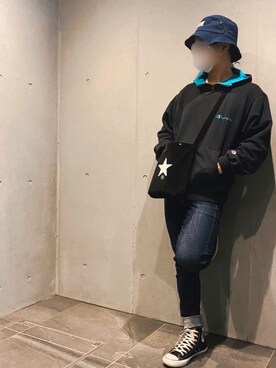 「CONVERSE TOKYO（コンバーストウキョウ）のアイテム（バッグ）」を使った、inaba0524さん（メンズ・166cm）の秋コーディネート