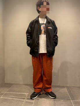 「DIESEL（ディーゼル）のアイテム（ナイロンジャケット）」を使った、inaba0524さん（メンズ・166cm）の冬コーディネート