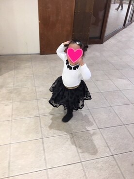 「アイテム（スカート）」を使った、pyonkchiさん（キッズ・90cm）の冬コーディネート