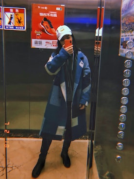 「Mo&Co.（モーアンドコー）のアイテム（パンツ）」を使った、给我饭さん（レディース・158cm）の冬コーディネート