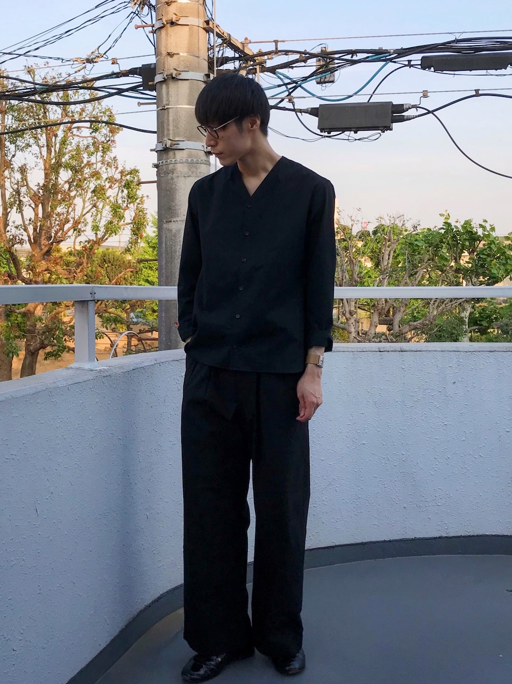 LEMAIRE(ルメール)の「Lemaire - Vネック ノーカラーシャツ