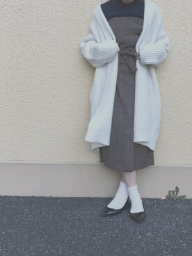 「BCSTOCK」｜「アイテム（スカート）」を使った、malonnnnnnnさん（レディース・156cm）の冬コーディネート