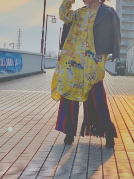 「Simplicite（サンプリシテ）のアイテム（ライダースジャケット）」を使った、malonnnnnnnさん（レディース・156cm）の春コーディネート