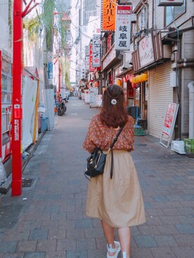 「3.1 Phillip Lim（スリーワンフィリップリム）のPASHLI MINI SATCHEL	（ショルダーバッグ）」を使った、かれん💕さん（レディース・160cm）の夏コーディネート