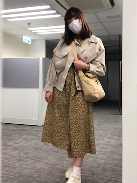 「仕事着」｜「アイテム（スリッポン）」を使った、かれん💕さん（レディース・160cm）の春コーディネート