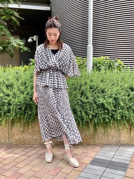 西川　夕紀子さん（レディース・160cm）の春コーディネート