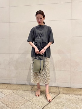 西川　夕紀子さん（レディース・160cm）の春コーディネート