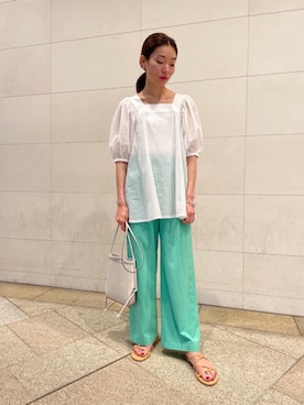 「UNITED ARROWS（ユナイテッドアローズ）のアイテム（キャミソール）」を使った、西川　夕紀子さん（レディース・160cm）の春コーディネート