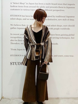 「MARROW（マロウ）のアイテム」を使った、Hitaka  Mahoさん（レディース・163cm）の秋コーディネート