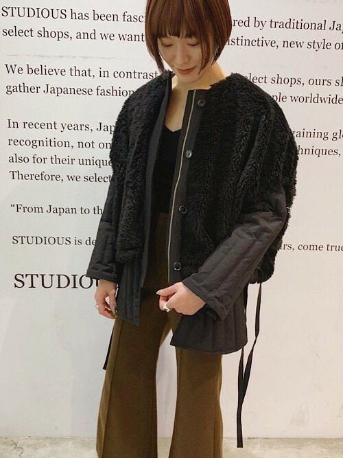 CLANE(クラネ)】ボアベストレイヤードキルティングダウンコートを使っ