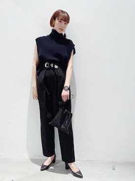 「MARROW（マロウ）のアイテム」を使った、Hitaka  Mahoさん（レディース・163cm）の冬コーディネート