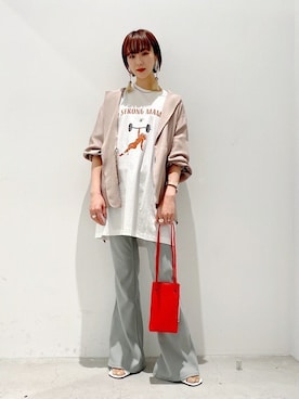 「MAISON EUREKA（メゾンエウレカ）のアイテム」を使った、Hitaka  Mahoさん（レディース・163cm）の春コーディネート