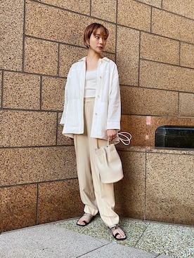 「STUDIOUS（ステュディオス）のアイテム（ブルゾン）」を使った、Hitaka  Mahoさん（レディース・163cm）の春コーディネート