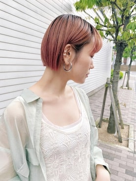 「アイテム（イヤリング（片耳用））」を使った、Hitaka  Mahoさん（レディース・163cm）の夏コーディネート