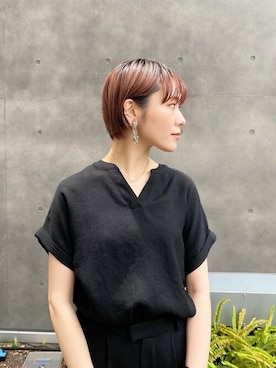 「アイテム（イヤリング（片耳用））」を使った、Hitaka  Mahoさん（レディース・163cm）の夏コーディネート