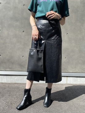 「STUDIOUS（ステュディオス）のアイテム（バッグ）」を使った、Hitaka  Mahoさん（レディース・163cm）の秋コーディネート