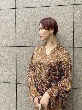 「MARROW（マロウ）のアイテム」を使った、Hitaka  Mahoさん（レディース・163cm）の冬コーディネート