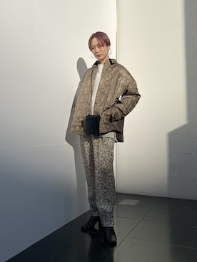 「MARROW（マロウ）のアイテム」を使った、Hitaka  Mahoさん（レディース・163cm）の冬コーディネート