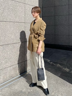 「RITO（リト）のアイテム（ジャケット/アウター）」を使った、Hitaka  Mahoさん（レディース・163cm）の春コーディネート