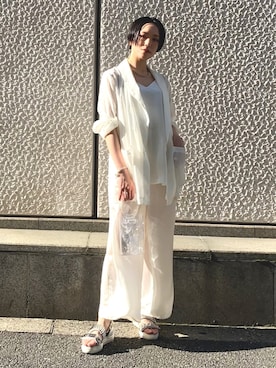 「RITO（リト）のアイテム（ジャケット/アウター）」を使った、Hitaka  Mahoさん（レディース・163cm）の夏コーディネート