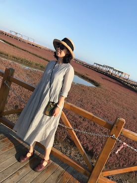 「OVERRIDE（オーバーライド）のアイテム（サンバイザー）」を使った、tooさん（レディース・163cm）の夏コーディネート