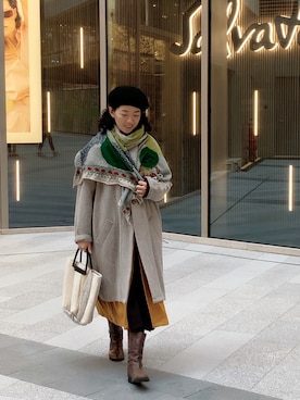 「STOF（ストフ）のアイテム（ジャケット/アウター）」を使った、tooさん（レディース・163cm）の冬コーディネート