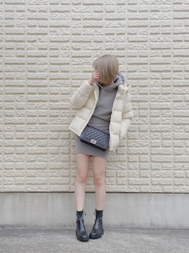 「アイテム（ダウンジャケット/コート）」を使った、tayayayaさん（レディース・164cm）の冬コーディネート
