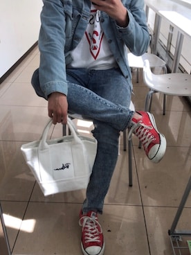 「CONVERSE（コンバース）のアイテム（その他）」を使った、だいすけさん（メンズ・175cm）の春コーディネート