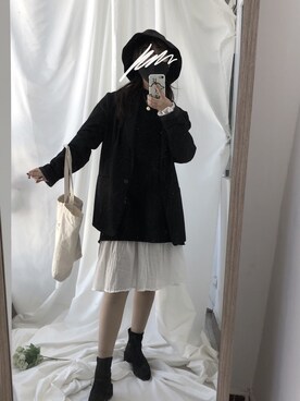 「FREE（フリー）のアイテム」を使った、人间抹茶さん（レディース・162cm）の冬コーディネート