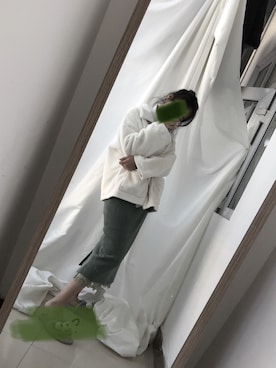 「skirt」｜「アイテム（その他アウター）」を使った、人间抹茶さん（レディース・161cm）の冬コーディネート
