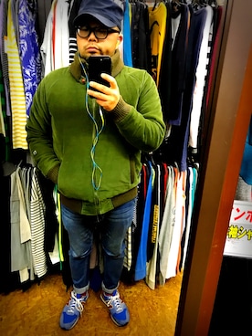 「WOOLRICH（ウールリッチ）のアイテム（その他アウター）」を使った、mixerさん（メンズ・173cm）の冬コーディネート