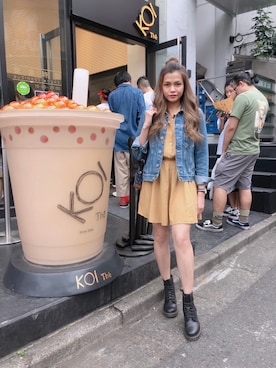 「harajuku」｜「アイテム（ジャケット/アウター）」を使った、Miss Kimさん（レディース・156cm）の春コーディネート