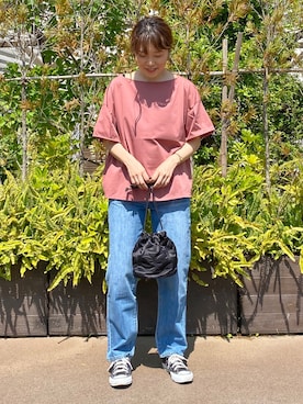 「collex（コレックス）のアイテム（パンツ）」を使った、OOTSUKA YUKIKOさん（レディース・157cm）の春コーディネート