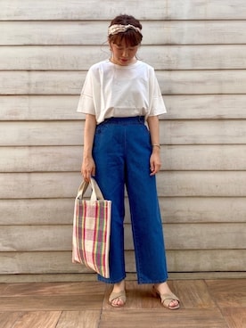 「collex（コレックス）のアイテム」を使った、OOTSUKA YUKIKOさん（レディース・157cm）の夏コーディネート