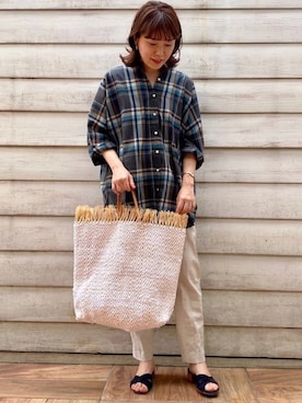 「collex（コレックス）のアイテム」を使った、OOTSUKA YUKIKOさん（レディース・157cm）の夏コーディネート