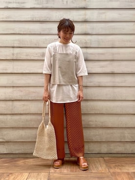 「collex（コレックス）のアイテム」を使った、OOTSUKA YUKIKOさん（レディース・157cm）の夏コーディネート