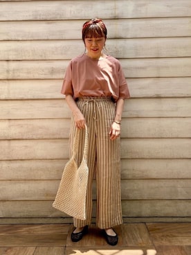 「collex（コレックス）のアイテム」を使った、OOTSUKA YUKIKOさん（レディース・157cm）の夏コーディネート