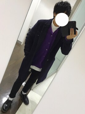 「JOURNAL STANDARD relume（ジャーナルスタンダード　レリューム）のアイテム（チェスターコート）」を使った、ダッチーさん（メンズ・165cm）の秋コーディネート