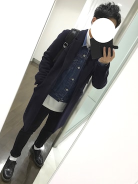 「JOURNAL STANDARD relume（ジャーナルスタンダード　レリューム）のアイテム（チェスターコート）」を使った、ダッチーさん（メンズ・165cm）の秋コーディネート