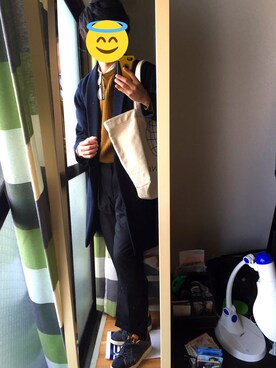 「PROJECT SR'ES（プロジェクトエスアールエス）のアイテム（パンツ）」を使った、ホクハルさん（メンズ・175cm）の冬コーディネート