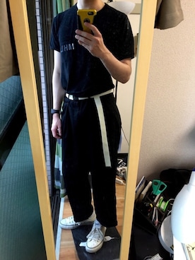 「PROJECT SR'ES（プロジェクトエスアールエス）のアイテム（パンツ）」を使った、ホクハルさん（メンズ・175cm）の夏コーディネート