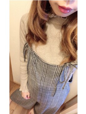 「coordinate」｜「アイテム（サロペット/オーバーオール）」を使った、yukachibiさん（レディース・158cm）の冬コーディネート