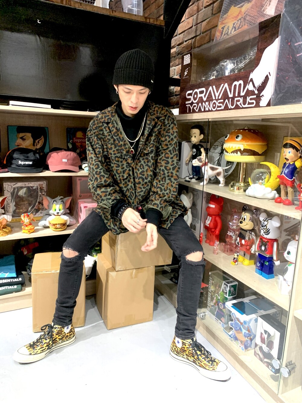 「WACKO MARIA 、チーター、supreme、street」｜「WACKO MARIAのアイテム（ジャケット/アウター、グリーン系）」を使った、lemonさん（メンズ・177cm）の秋コーディネートの1枚目の写真