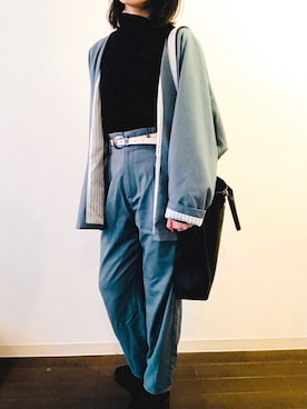 「PAGEBOY（ページボーイ）のアイテム（セットアップ）」を使った、Ning さん（レディース・161cm）の春コーディネート