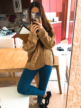 「BKK ORIGINALのアイテム」を使った、ellywcy さん（レディース・164cm）の冬コーディネート