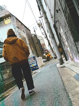 「Carhartt（カーハート）のアイテム（ブルゾン）」を使った、NGさん（レディース・164cm）の冬コーディネート