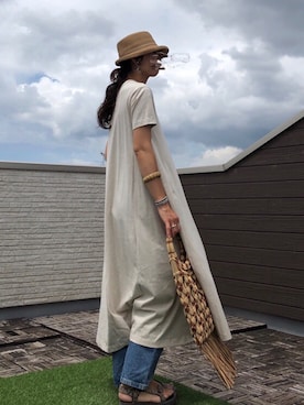 「FRAMeWORK（フレームワーク）のアイテム（ハンドバッグ）」を使った、kaochocoさん（レディース・161cm）の夏コーディネート